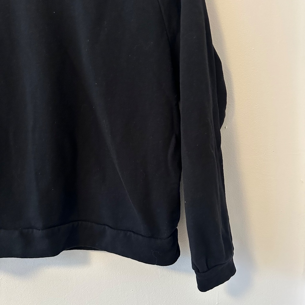 Baserange Basic Black Raglan Cotton Sweatshirt | … - image 5